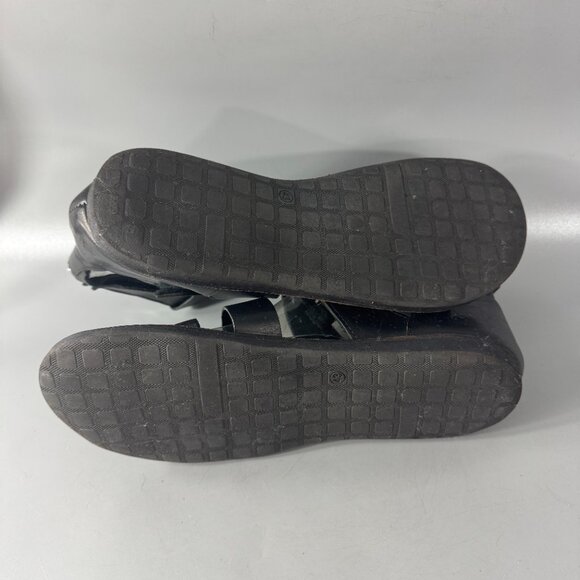 Brador Made in Italy Black Leather Strappy Sandals, Size 43 - Picture 9 of 15